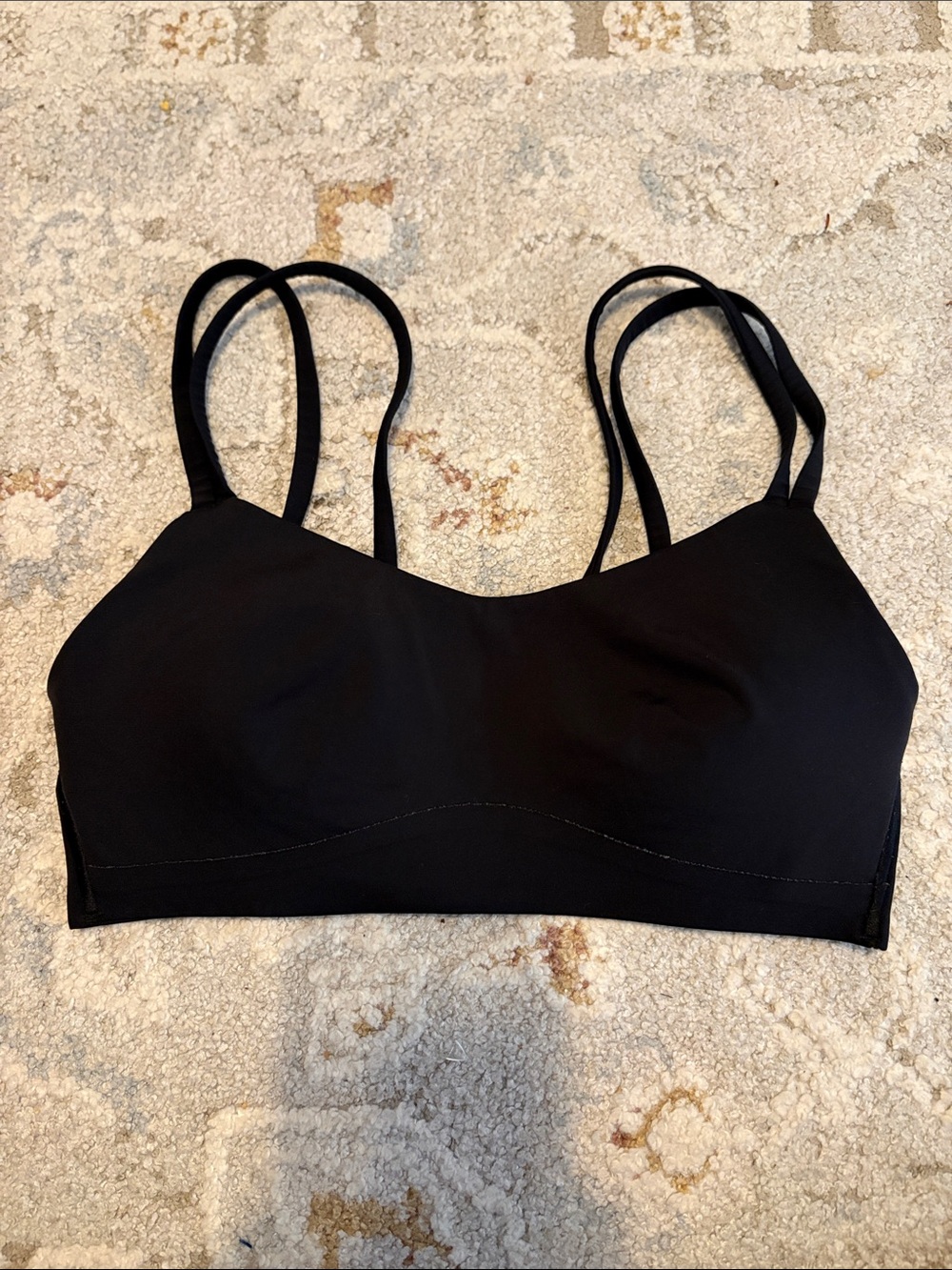 LULULEMON x PELETON Black Double-Strap Logo Sports Bra